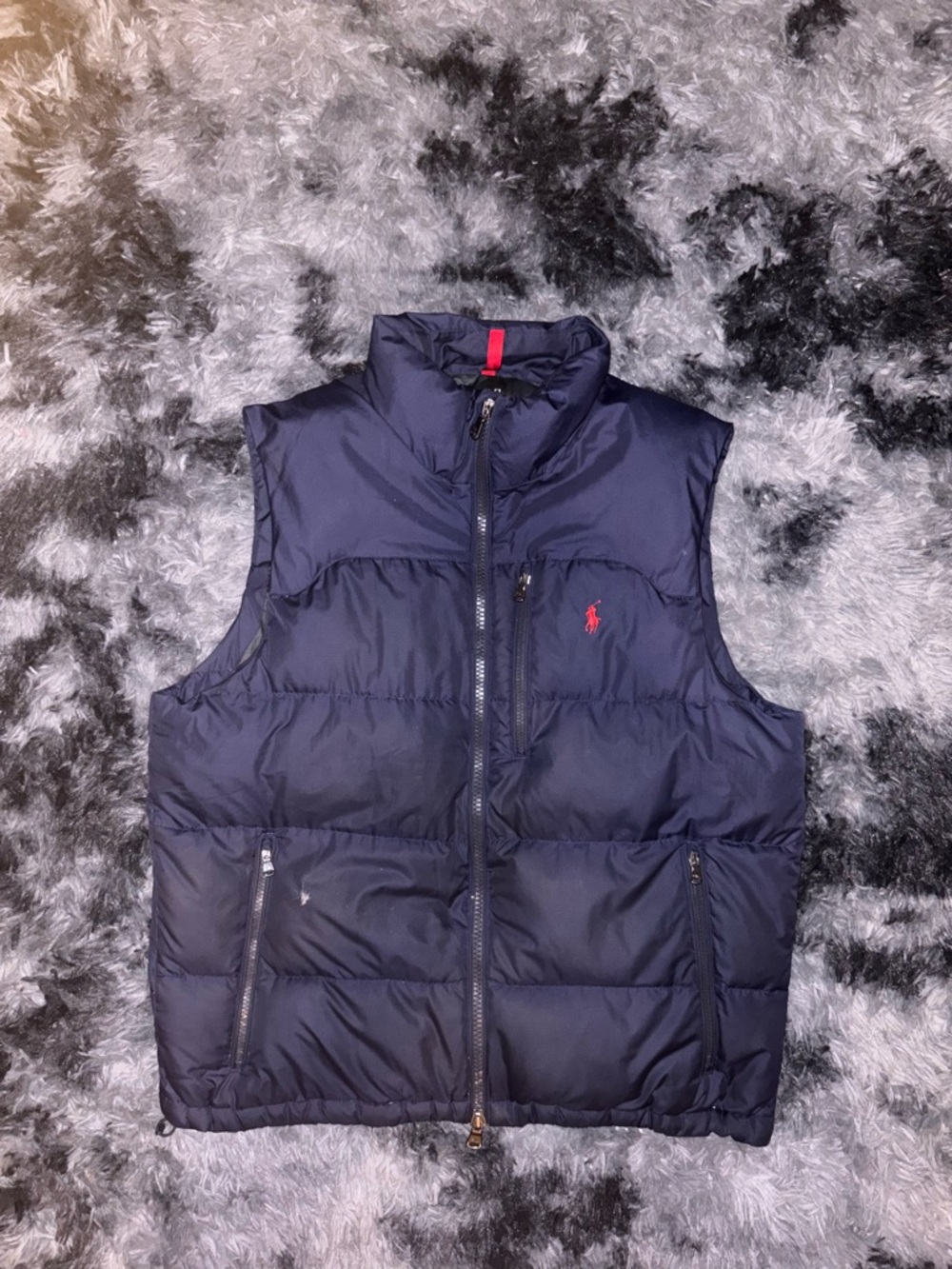 Polo Ralph Lauren Navy Quilted Puffer Vest with Red Pony